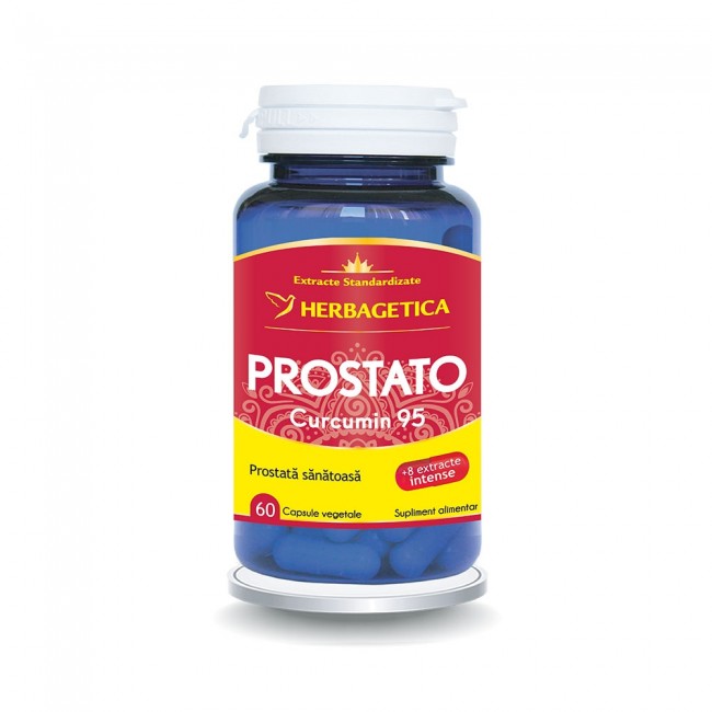 Supliment alimentar Herbagetica prostato curcumin 95, 60 de capsule